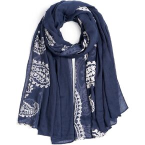 Lightweight Scarves Floral Cotton Scarf for Women Fashion Shawl Wraps Thin Fall Winter Neck Scarves