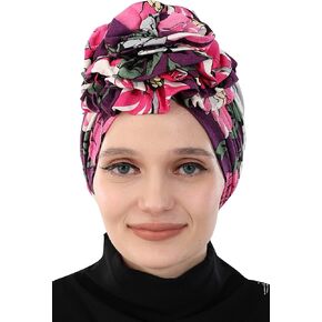 يلف رأس العمامة الفوري لـ Aisha للنساء ، و 95 ٪ من الأوشحة الحجابية ، وتفاصيل الورد ، واللوتس