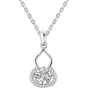 TFT Necklaces Jewelry Moissanite Pendant Sterling Silver Necklace For Women Gourd Pendant Necklace
