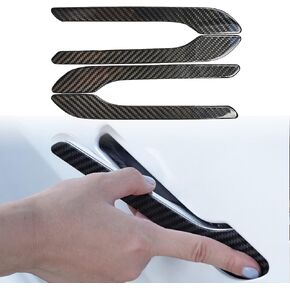 YHCDSEA MODEL 3 Y CORBON CORBON FIBER DOOR COVERTIVER COPERITION 4 PCS/SET TESLA MODEL 3 MODEL 3 Accessories (ألياف الكربون الأسود)