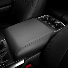 Covercenter® Center Center Console Renrest Cover for Ford F150 INTORIONS INTORSORIES 2025 2024 2023 2022 2021 ، متوافق مع غطاء واقي الجلود في مربع وحدة التحكم الوسطى (مقعد دلو فقط)
