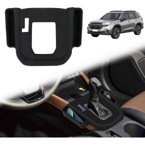 Silicone Gear Shift Protective Panel Cover Compatible with 2025 2026 Subaru Forester, Shift Knob Cover with 2 Slots, 2025 Subaru Forester Accessories (Black)