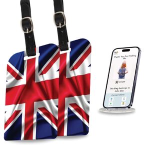 [Pack 2] TAG8 SCOTLAND TAG TAG SMART BAG | حقيبة العلامة | علامة الاسم الرقمي العصري | متوافق مع شركة الطيران ، تم تمكين رمز التتبع العالمي Sita | فكرة الهدية