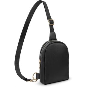 VOROLO Small Sling Bag For Men and Women，Crossbody Bags For Women with Ajustable Strap Trendy Cross body Bag Black