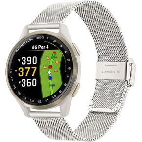TRUMiRR Band for Garmin Venu/Venu Sq/Sq Music Smart Watch, Mesh Woven Stainless Steel Watchband Quick Release Strap Wristband for Garmin Venu/Venu Sq/Sq Music Smartwatch