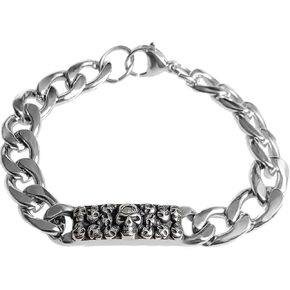 Jude Jewelers Stainless Steel Retro Vintage Gothic Skull Halloween Cocktail Party Biker Bracelet