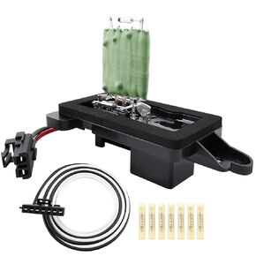 HVAC Blower Motor Resistor Kit Compatible with Avalanche Silverado Suburban Tahoe & Sierra Yukon XL1500 XL2500 & Escalade 2003-2006 4.3L 4.8L 5.3L 6.0L 6.6L 8.1L engine Replace# 973405 89019088