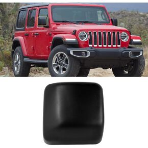 متوافق مع 2018-2024 Jeep Wrangler JL غلاف غطاء مرآة لبرنامج السائق اليسرى ، وغطاء مرآة LH الأسود LH بديل للاستبدال Wrangler JL ل 68361961AA