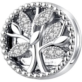 YSAHan Tree Clip Lock Stopper Charm Cubic Zirconia Bead for Pandora Reflexions Bracelet Mothers Day Gift