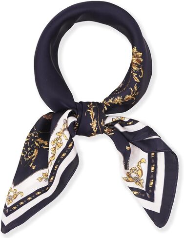 27.5" Satin Scarf - Silk Like Medium Square Neckerchief Scarf for Women | Silky Head Scarf Bandanas Lightweight in Kuwait