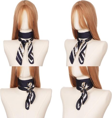 27.5" Satin Scarf - Silk Like Medium Square Neckerchief Scarf for Women | Silky Head Scarf Bandanas Lightweight in Kuwait
