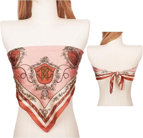 27.5" Satin Scarf - Silk Like Medium Square Neckerchief Scarf for Women | Silky Head Scarf Bandanas Lightweight in Kuwait