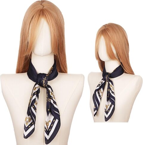 27.5" Satin Scarf - Silk Like Medium Square Neckerchief Scarf for Women | Silky Head Scarf Bandanas Lightweight in Kuwait
