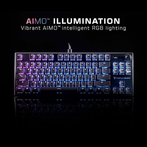 Turtle Beach Vulcan II Mini 65% Optical Gaming Keyboard - Customizable RGB Illumination, Detachable Cable, Button Duplicator, On-Board Profiles, Aluminum Plate, 200M Keystroke Durability - Black in Kuwait