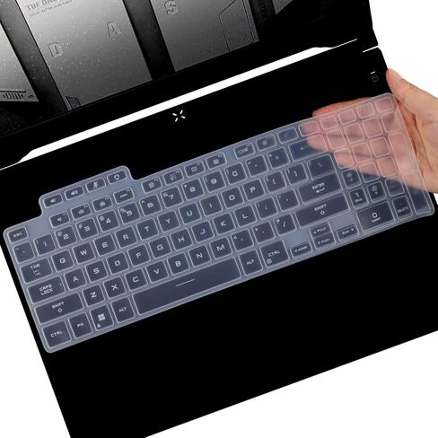 Keyboard Cover for ASUS TUF F16/TUF A16 2026 2025 2024, TUF A15 F15 FA507UI/UV/UU FX507ZC, TUF A17 F17 FA707RC/RE/RW/RM FA707XI/XV/XU/NV (NOT FIT 2022 or Older A15 A17 F15 F17) -Black in Kuwait