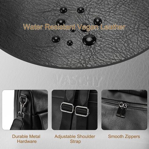 VASCHY Backpack Purse for Women, Large Vegan Leather Backpack Purse with Wallet Pouch Set Convertible Handbag for Ladies Guitar Strap Pink in Saudi Arabia