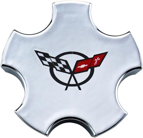 4 Cap Pcs Deal 2000-2004 C5 Corvette Z06 C5 Flag Wheel Center Caps (Chrome Red) in Saudi Arabia