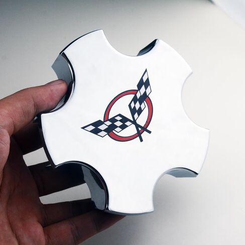 4 Cap Pcs Deal 2000-2004 C5 Corvette Z06 C5 Flag Wheel Center Caps (Chrome Red) in Saudi Arabia
