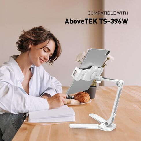 AboveTEK Bracket Tablet Holder for 4.7" to 13.5" Tablet & Phone (Holder Only), to Be Paired with Compatible Tablet Stand as Swivel Clamp Mount for Kitchen Office Desk white in Saudi Arabia