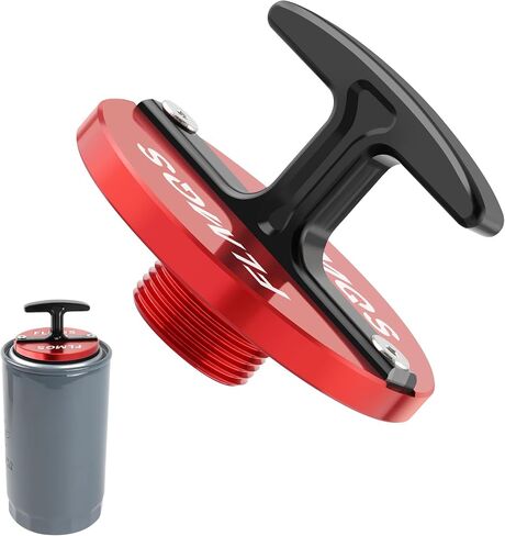 Oil Filter Plug Tool, Aluminum Alloy Oil Filter Plug Cap Off Tool For Dodge Ram 2500, 3500, 4500, 5500 Cummins Turbo Diesel 5.7L 5.9L 6.4L 6.7L MO285 05083285AA Car Accessories-Red in Saudi Arabia