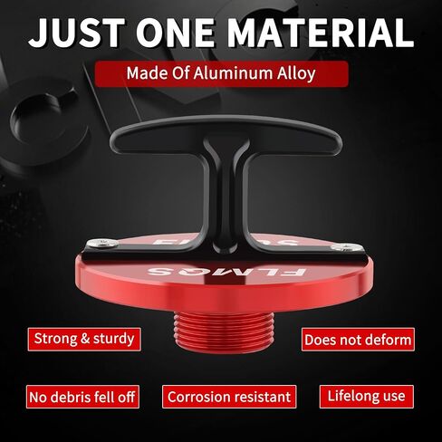 Oil Filter Plug Tool, Aluminum Alloy Oil Filter Plug Cap Off Tool For Dodge Ram 2500, 3500, 4500, 5500 Cummins Turbo Diesel 5.7L 5.9L 6.4L 6.7L MO285 05083285AA Car Accessories-Red in Saudi Arabia