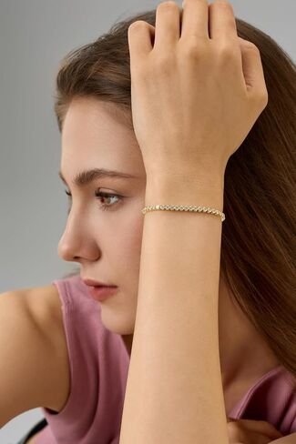 14K Gold Filled Tennis Bracelets for Women |2mm 2.5mm 3mmCubic Zirconia Bezel Gold Tennis Bracelet|Jewelry Gift for Women Valentines Mother Christmas Wedding Birthday 6.15/6.75/7.15 In in Saudi Arabia