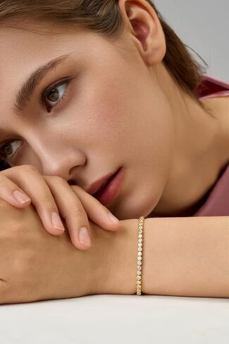 14K Gold Filled Tennis Bracelets for Women |2mm 2.5mm 3mmCubic Zirconia Bezel Gold Tennis Bracelet|Jewelry Gift for Women Valentines Mother Christmas Wedding Birthday 6.15/6.75/7.15 In in Saudi Arabia