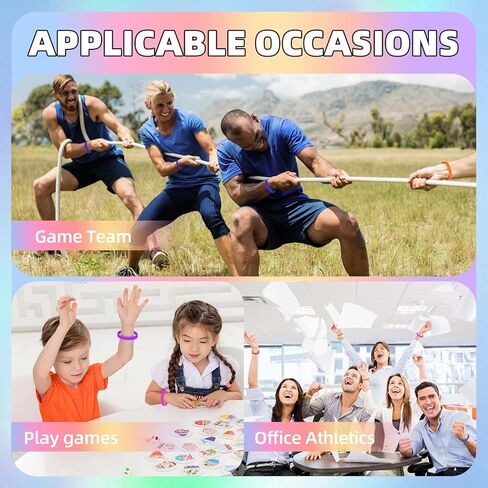 12 Pcs Rubber Bracelets Silicone Wristbands 12 Colors/Black/Green/Yellow/Orange/Blue/Purple, Sport Elastic Silicone Bands in Kuwait