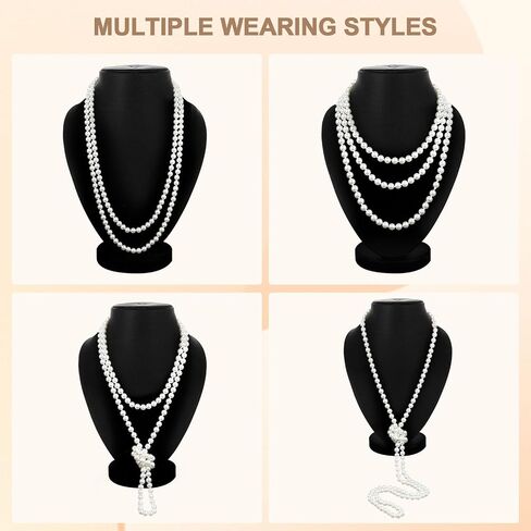 1920s Flapper Costume Accessories Set for Women, Great Gatsby Costume Roaring 20s Accessories Set with Headpiece in Saudi Arabia