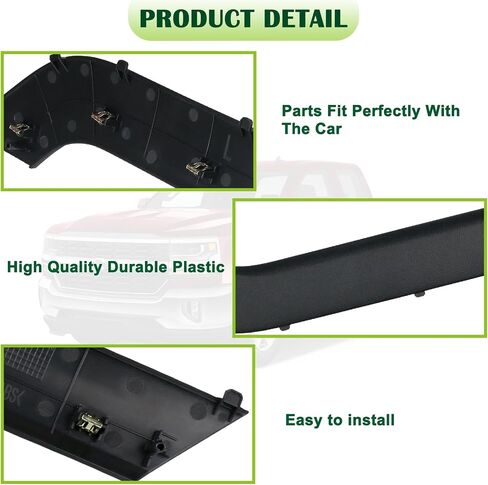Door Armrest Cover Trim Front Left Driver Side Door Panel Arm Rest Bezel Black Compatible with 2014-2020 Chevrolet Chevy Silverado GMC Sierra Replaces 23291499 22824676 in Saudi Arabia