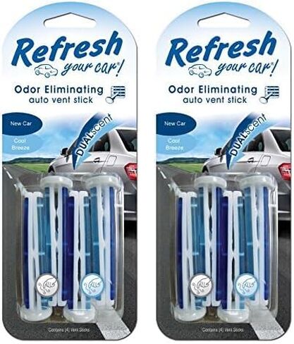Car Air Freshener, Odor Eliminator, Set of 4 Auto Vent Sticks, Mixed Berries Scent, Refresh Your Car in Saudi Arabia