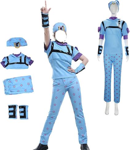 Johnny Joestar Cosplay Costume Blue Suit ohnny Joestar Cosplay Costume Outfit With Hat in Saudi Arabia