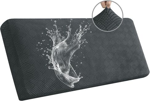 Easy-Going Waterproof Couch Cushion Covers for Couches and Sofas, Stretch Jacquard Sofa Seat Cover Replacement for Dogs, Pets & Kids, Durable Furniture Protector for Sofa Cushions, Dark Gray in Saudi Arabia