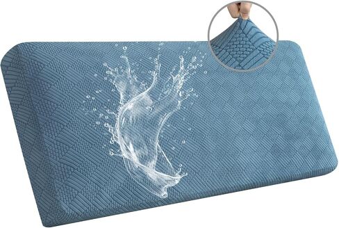 Easy-Going Waterproof Couch Cushion Covers for Couches and Sofas, Stretch Jacquard Sofa Seat Cover Replacement for Dogs, Pets & Kids, Durable Furniture Protector for Sofa Cushions, Dark Gray in Saudi Arabia