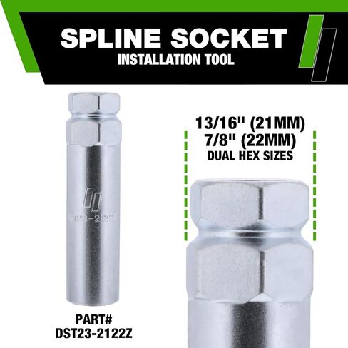 DPAccessories Black M14x1.50 Lug Nuts for Aftermarket Wheels - Closed End Duplex XL Spline Tuner - 51mm (2") Tall - Set of 24 - D5148P-2305/24 in Kuwait