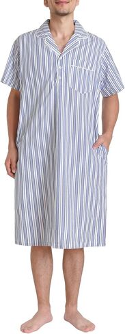 Latuza Men Cotton Nightshirt Lightgown Lightgown مع جيوب in Saudi Arabia