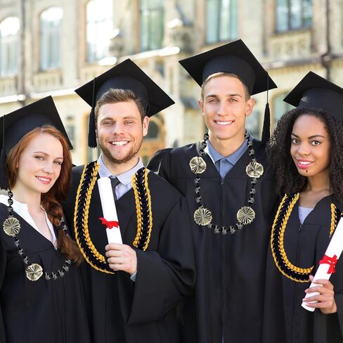 2 قطع الفئة 0F 2025 كوكوي المكسرات ليي قلادة التخرج شريط التخرج مزدوج مضفر قلادة القوس الإغلاق الفئة من 2025 هدايا لالحفاظ على التخرج من كلية الثانوية in Kuwait