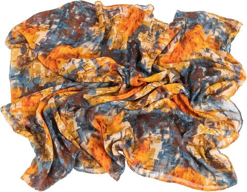 Women-Lightweight-Scarf Tie-dye Scarf Floral Printed Boho Shawl Wrap for Spring Summer Season in Saudi Arabia