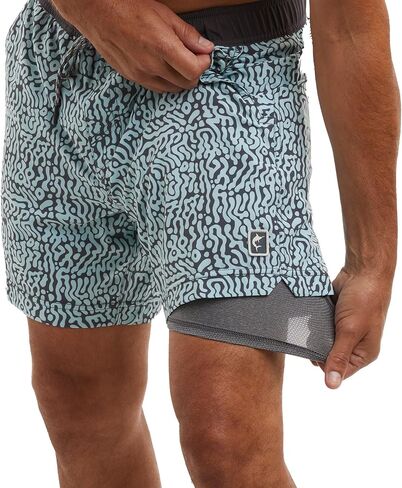 PELAGIC Leiday Elastic Waist Lined Shorts 17" in Kuwait