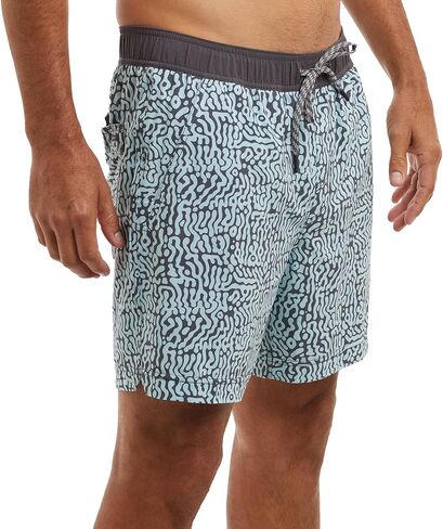 PELAGIC Leiday Elastic Waist Lined Shorts 17" in Kuwait