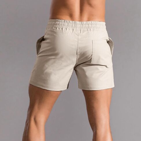 Oymyakon Men's 5 Inch Shorts Cotton Casual Shorts Summer Classic Fit Elastic Waist Workout Short with Pockets in Kuwait