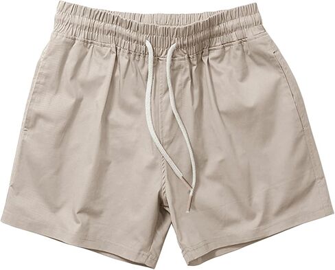 Oymyakon Men's 5 Inch Shorts Cotton Casual Shorts Summer Classic Fit Elastic Waist Workout Short with Pockets in Kuwait