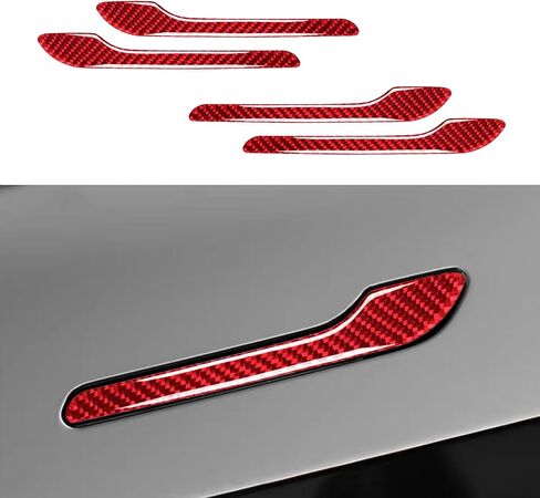 YHCDSEA MODEL 3 Y CORBON CORBON FIBER DOOR COVERTIVER COPERITION 4 PCS/SET TESLA MODEL 3 MODEL 3 Accessories (ألياف الكربون الأسود) in Kuwait