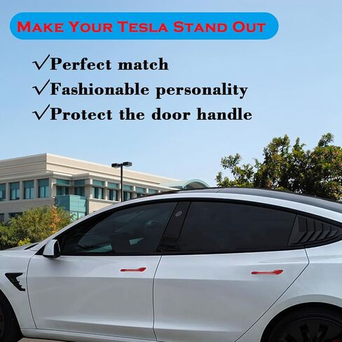 YHCDSEA MODEL 3 Y CORBON CORBON FIBER DOOR COVERTIVER COPERITION 4 PCS/SET TESLA MODEL 3 MODEL 3 Accessories (ألياف الكربون الأسود) in Kuwait