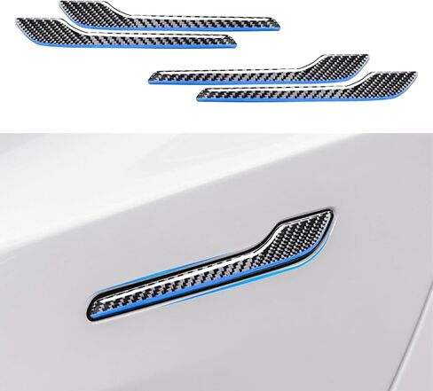 YHCDSEA MODEL 3 Y CORBON CORBON FIBER DOOR COVERTIVER COPERITION 4 PCS/SET TESLA MODEL 3 MODEL 3 Accessories (ألياف الكربون الأسود) in Kuwait