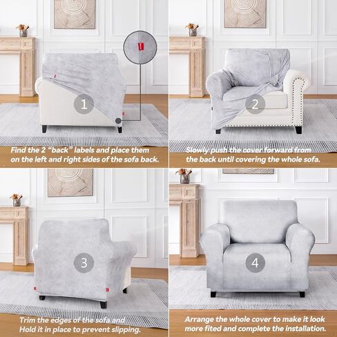 أغطية Molasofa Loveseat - غطاء الأريكة للأرائك الجلدية ، أغطية Loves Loveat الناعمة والقابلة للغسل بجودة تشبه الجلود. غطاء الأريكة غير الملموس غير المنقوش للحيوانات الأليفة والأطفال (بني داكن) in Kuwait