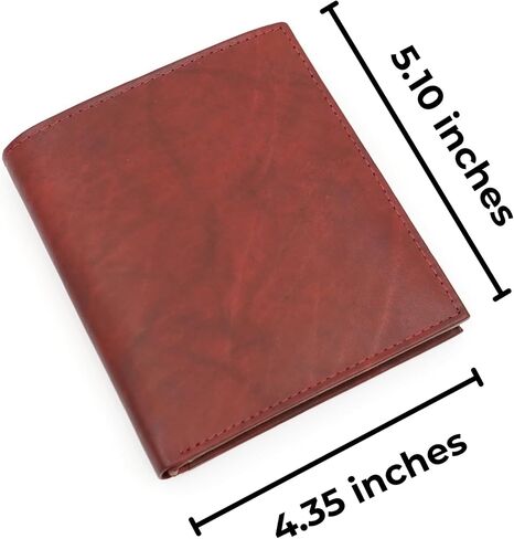 ag wallets Men's RFID Genuine Leather European Bifold Wallet Hipster 2 ID Windows (Black) in Saudi Arabia