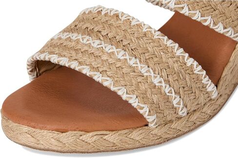 Andre Assous Women's Nolita Raffia Wedge Sandal, Natural Platino Stripe, 7 in Kuwait