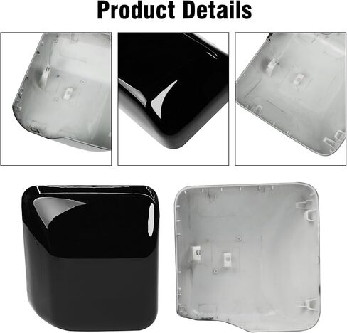 متوافق مع 2018-2024 Jeep Wrangler JL غلاف غطاء مرآة لبرنامج السائق اليسرى ، وغطاء مرآة LH الأسود LH بديل للاستبدال Wrangler JL ل 68361961AA in Kuwait