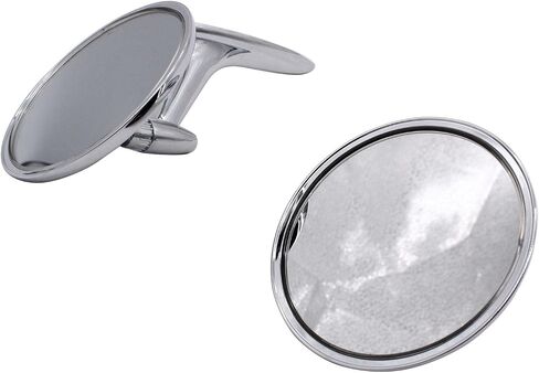 1 Pair Left Right Round Bowtie Outside Rearview Mirrors with Ribbed Base 654394765672 Fits for 1963-1964 Chevy Impala1963-1965 Chevy Corvair 1963-1964 Chevy II 1963-1964 Chevy Biscayne in Saudi Arabia